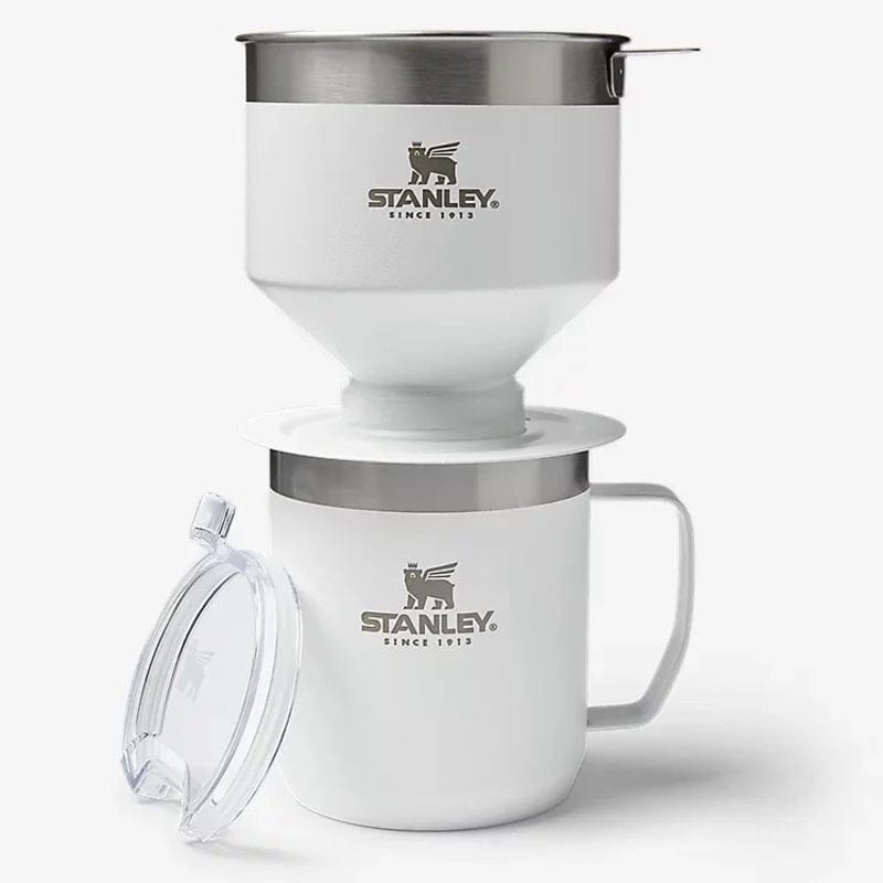 STANLEY 經典系列 不鏽鋼咖啡馬克杯+手沖濾壺 / 簡約白 (組)