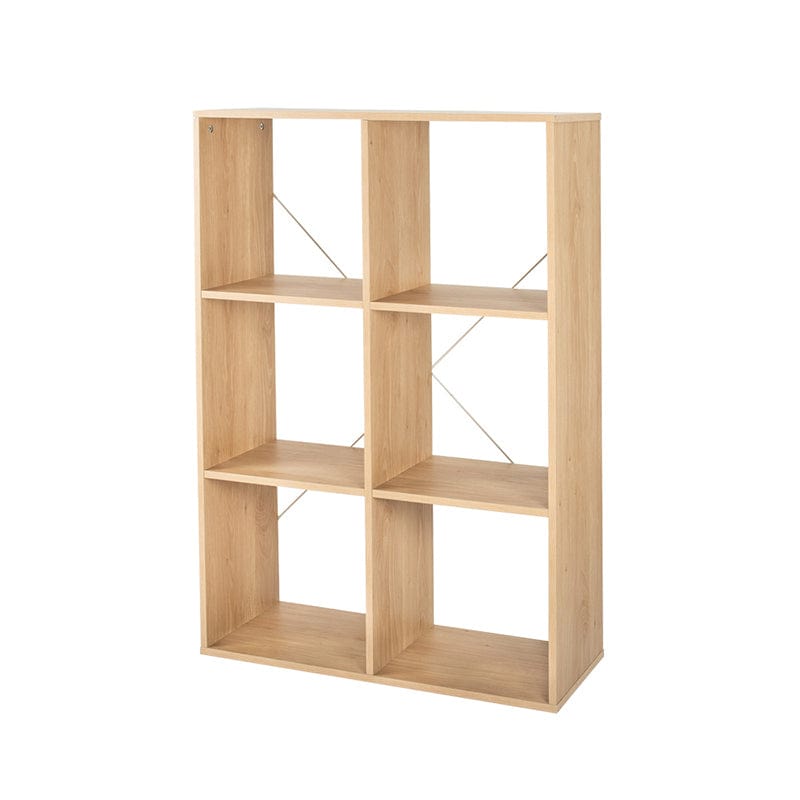 木質開放式六格置物收納架-DIY