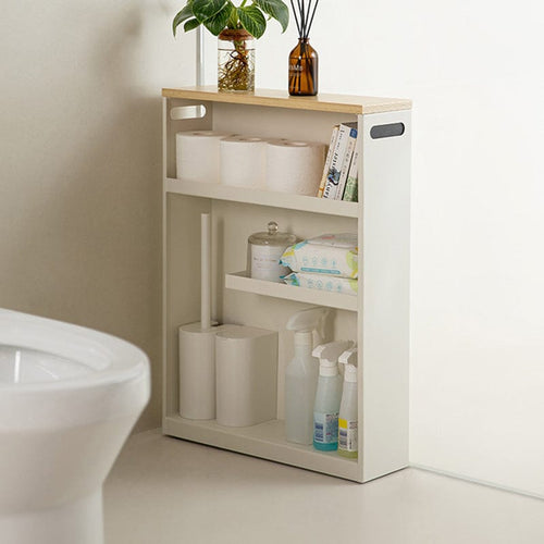 浴室廁所用多層式隙縫置物架(附輪)