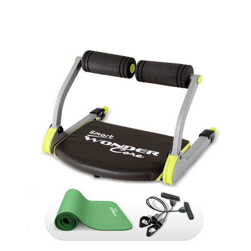 Smart 全能輕巧健身機 (嫩芽綠) + 運動墊(綠) + 拉力繩