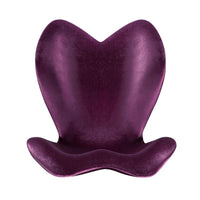 Style ELEGANT 健康護脊椅墊 高背款 高雅紫/氣質棕 (護脊坐墊/美姿調整椅)送 CORKCICLE 三層真空易口瓶 750ML(海軍藍)