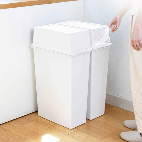 日本製 e-LABO深型推掀式垃圾桶-45L