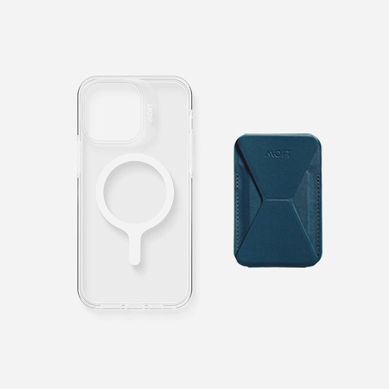 雙倍磁力手機保護殼 iPhone14 透明 + 手機支架(包邊款)