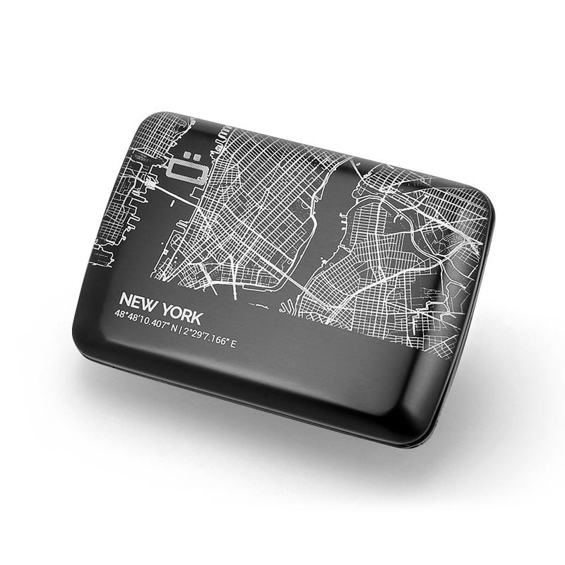 Stockholm V2 RFID安全防盜鋁製錢包－NewYork 紐約