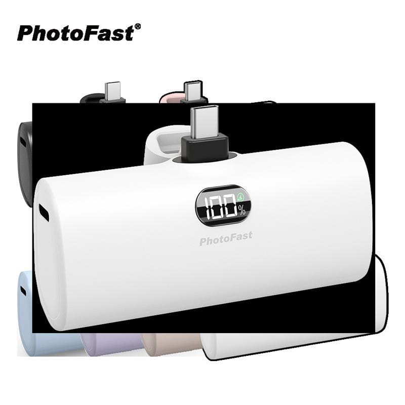 PhotoFast Type-C Power PD 20W 快充口袋行動電源5000mAh(電量顯示/四段補光燈)