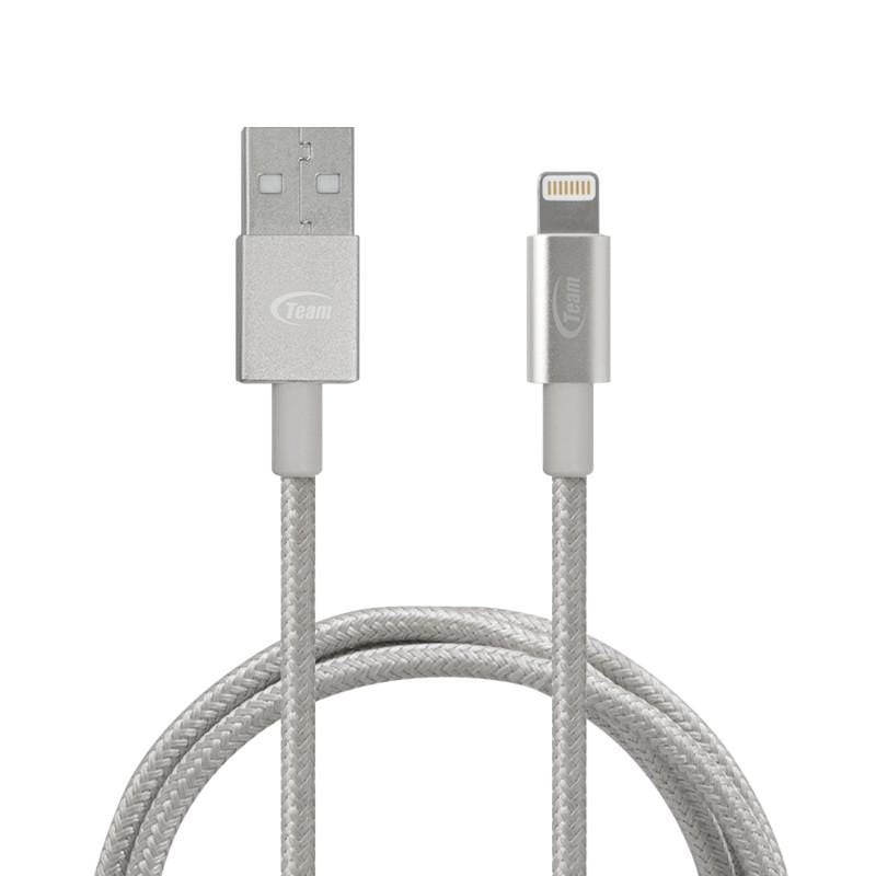 [Apple認證]WC01- Lightning 金屬編織高質感充電傳輸線 - 皎潔銀