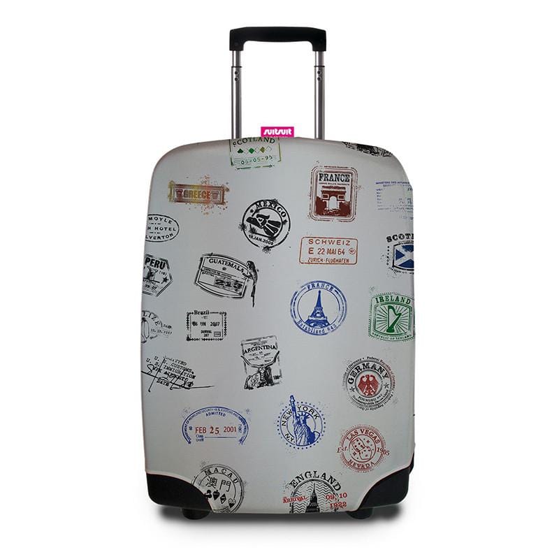 行李箱保護套 - 環遊世界款 - 灰色