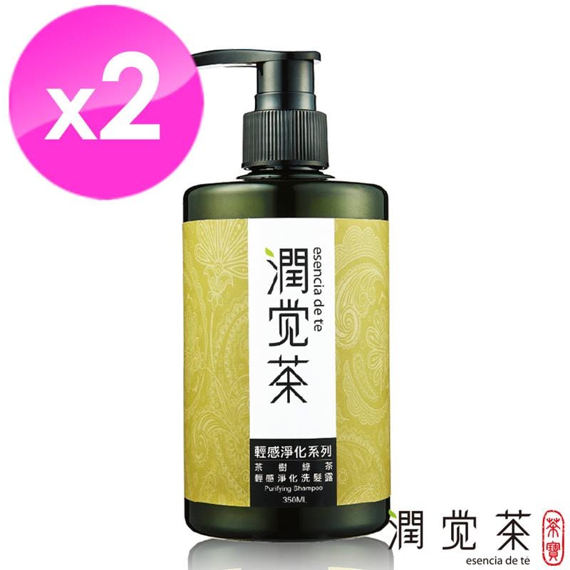 【茶寶 潤覺茶】茶樹綠茶輕感淨化洗髮露350ml(2瓶組)