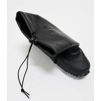 黑色 二代可折疊百搭雨鞋/文青風氣質雨靴 附收納袋(男女適用)