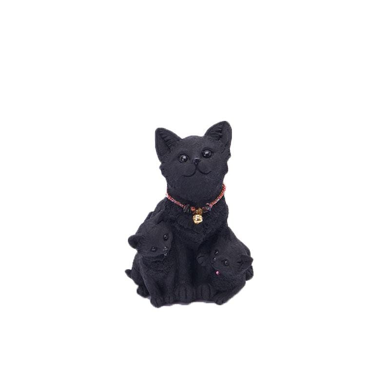 土山炭製作所 備長炭寵物裝飾 親子貓13cm (28G)