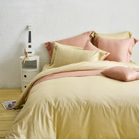 簡單純色-200織精梳棉三件式被套床包組-單人(9色)