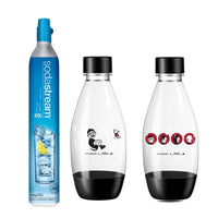 交換旋轉鋼瓶+插畫家水滴型專用水瓶500ML 2入(3款可選)