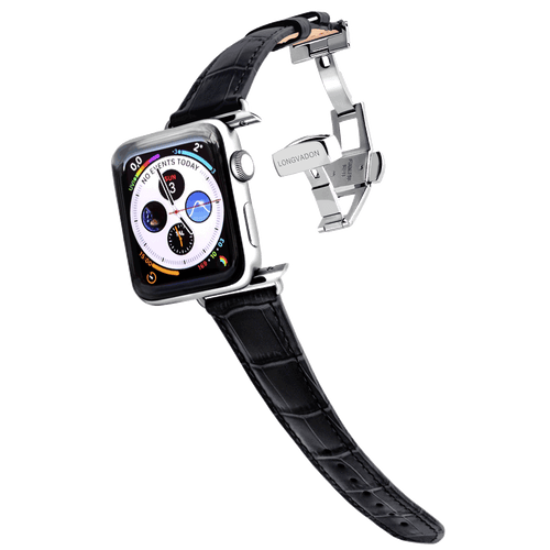 Apple Watch 皮革錶帶 - 午夜黑 Caiman系列 女仕版 (限量)