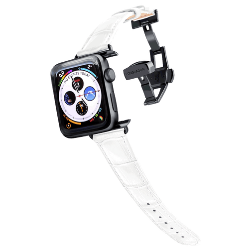 Apple Watch 皮革錶帶 - 雪白 Caiman系列 女仕版 (限量)