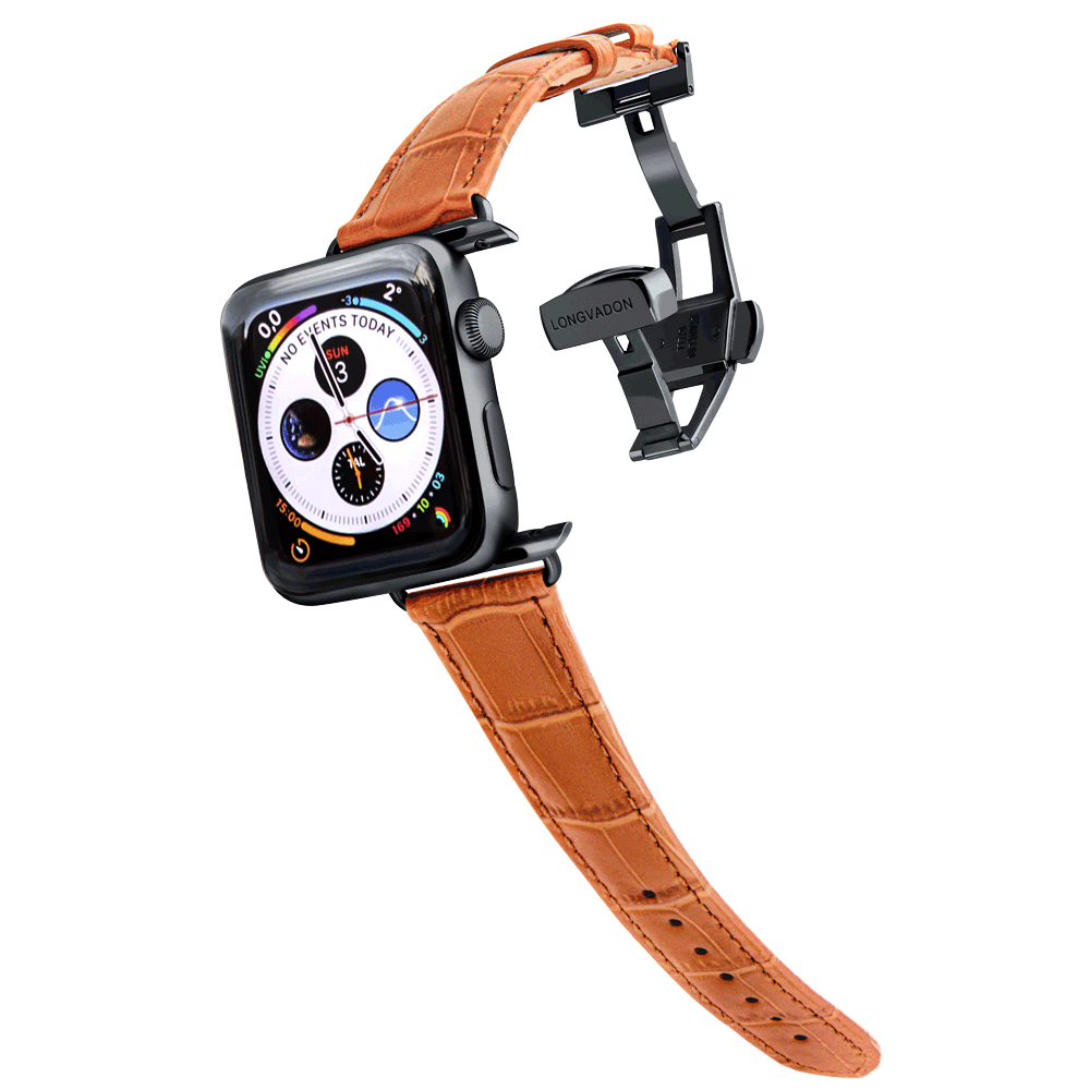 Apple Watch 皮革錶帶 - 威士忌棕 Caiman系列 女仕版 (限量)