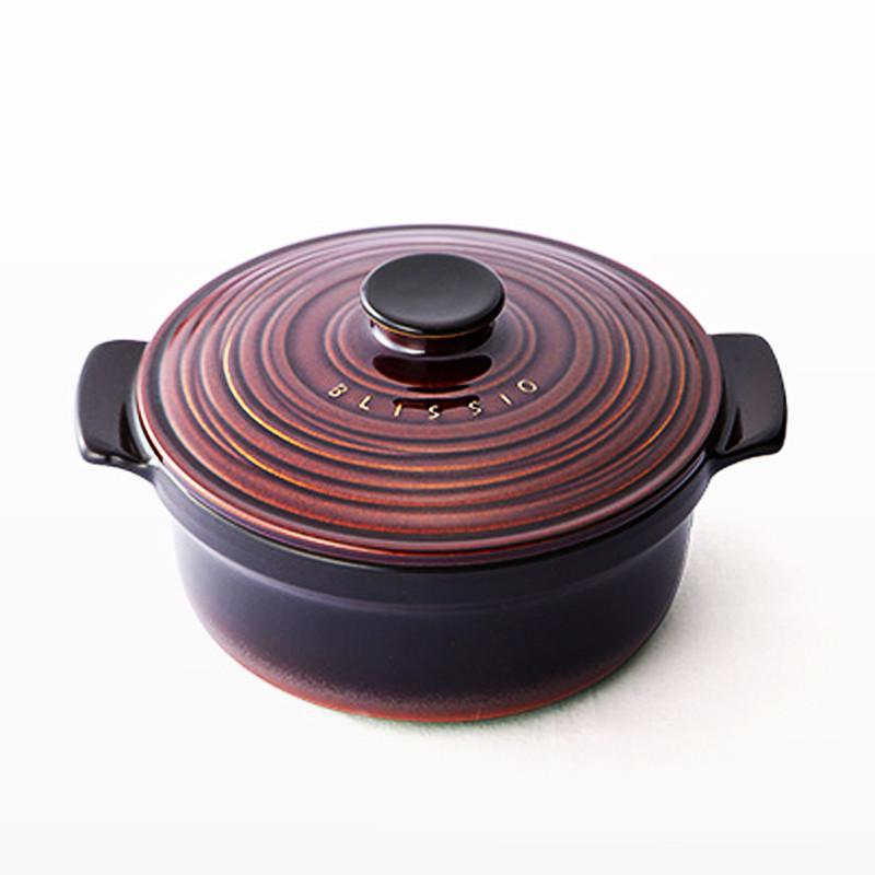 【限量】24cm 高氣密無水料理土鍋(飴釉棕) + 陶碗(質感黑)x2