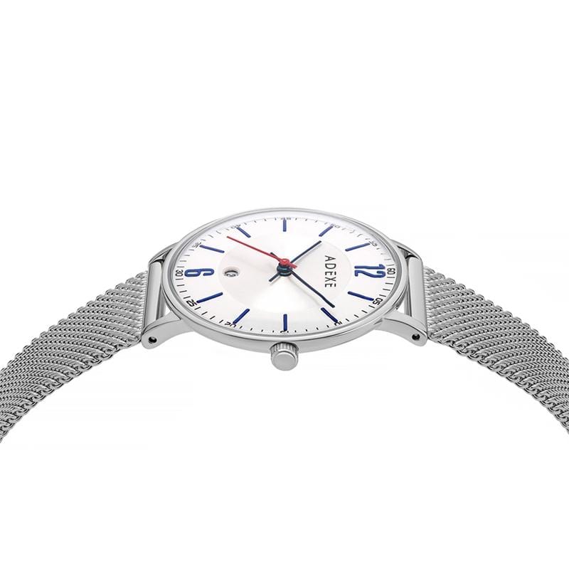 MAC日期顯示系列 銀錶盤x銀錶框米蘭革錶帶33mm -2043B-05