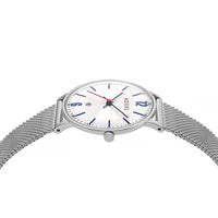 MAC日期顯示系列 銀錶盤x銀錶框米蘭革錶帶33mm -2043B-05