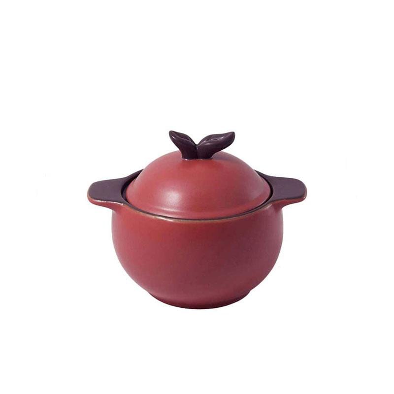 義大利 耐火泥陶鍋-蘋果造型小鍋(三色可選)