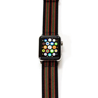 夏日經典條紋APPLE WATCH 錶帶 - 黑/紅/綠