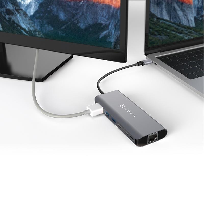 CASA Hub A01 USB 3.1對Type C  六合一 多功能集線器-灰色 贈Type-C影像轉接器