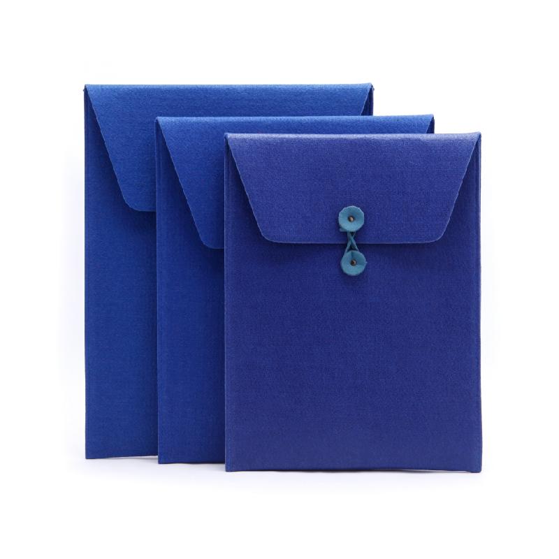 高質感簡約信封式12''文件夾/收納袋 -寶藍
