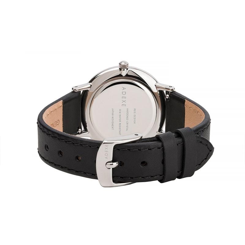 Freerunner單眼系列 白錶盤x銀錶框皮革錶帶32.5mm -2043C-02