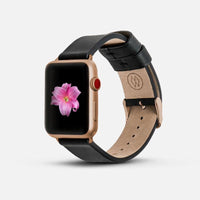 經典款 Apple Watch 皮革錶帶 - 黑
