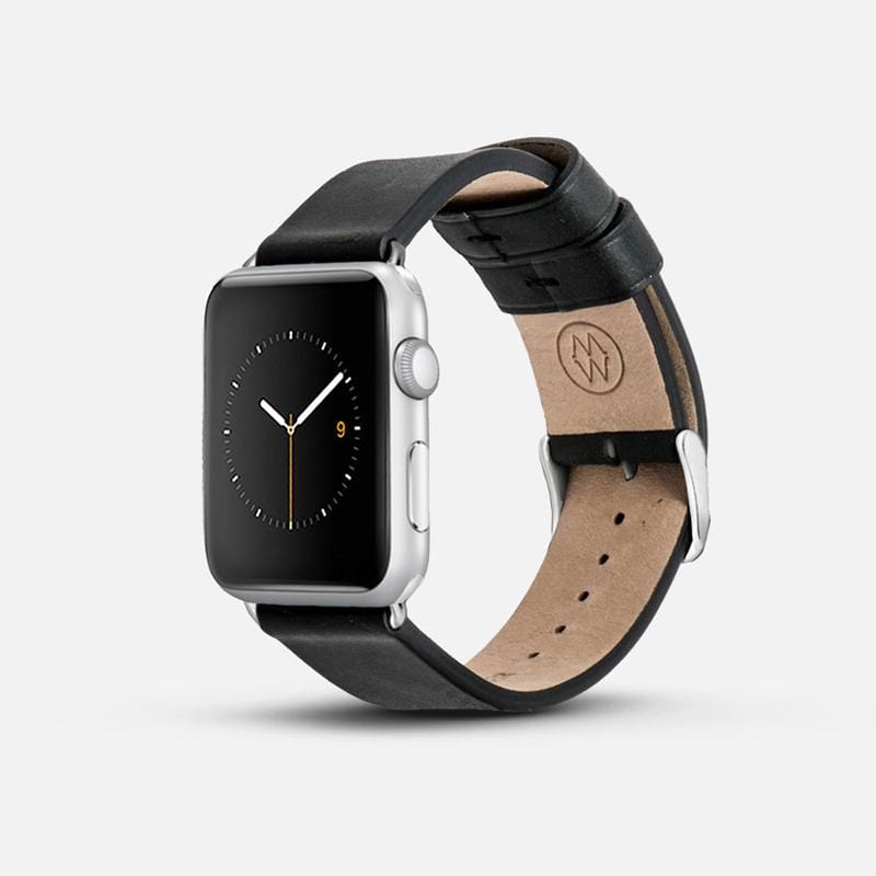 經典款 Apple Watch 皮革錶帶 - 黑