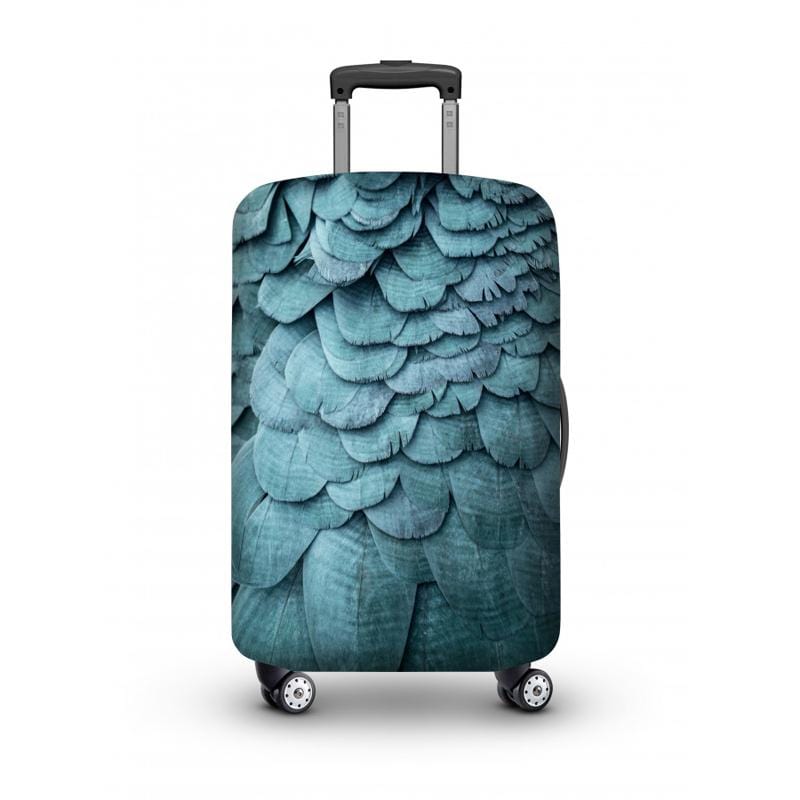行李箱防塵套 – 藍羽 (S號 18 - 22 吋)