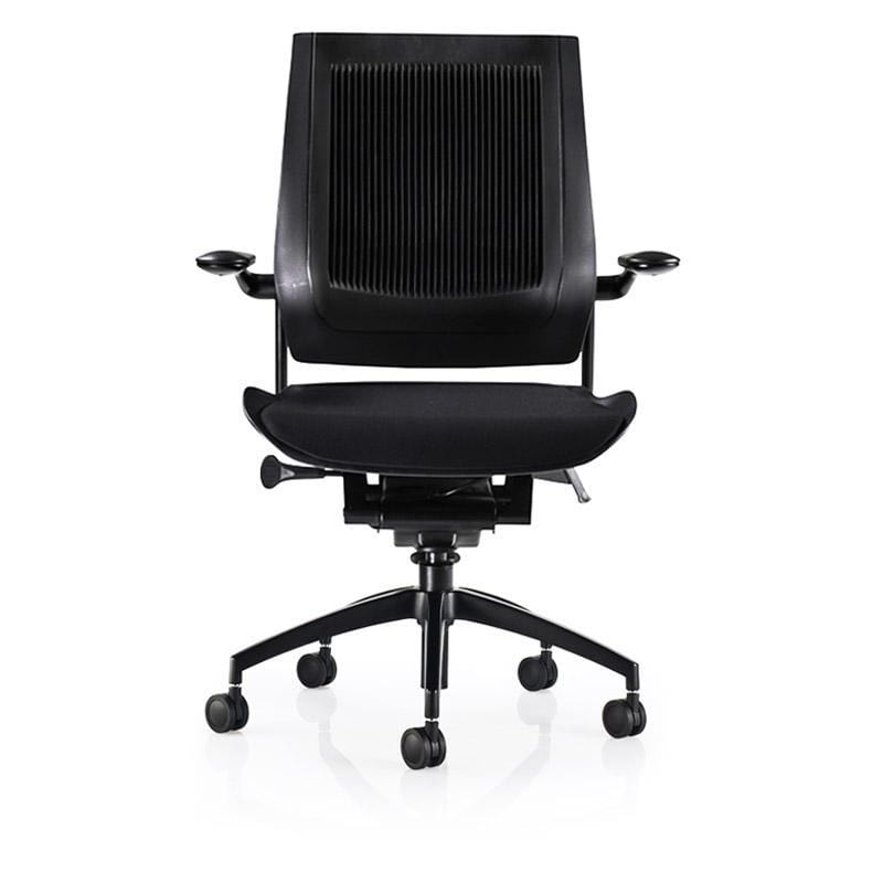 獨家專利 ABT 彈性椅背 Bodyflex 椅 - 全黑款(辦公椅系列)