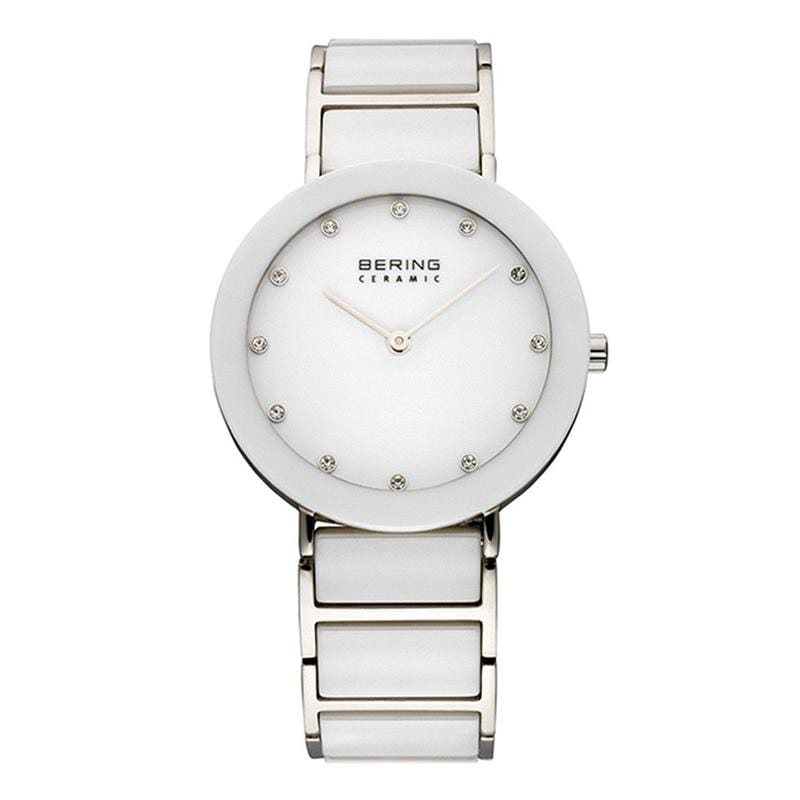 晶鑽刻度陶瓷錶系列 白色手錶35mm  11435-754