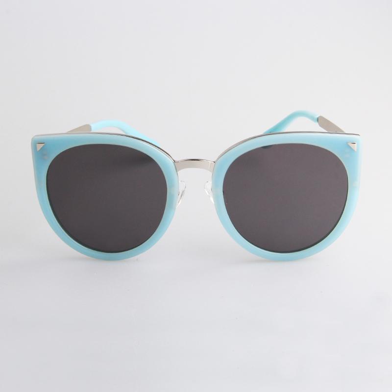 湖水藍小臉歐美款貓眼太陽眼鏡