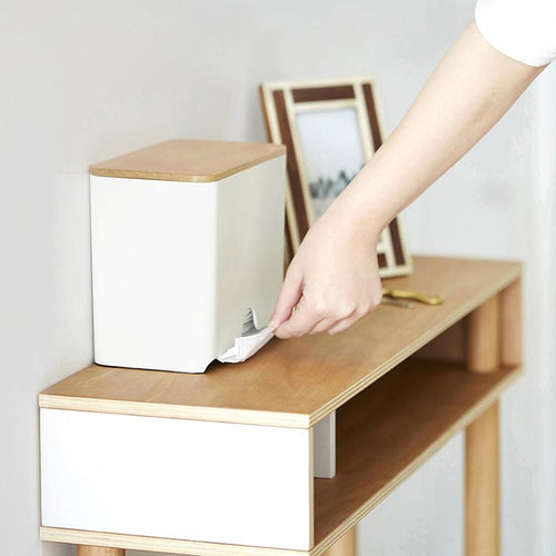 原木蓋口罩收納抽取盒