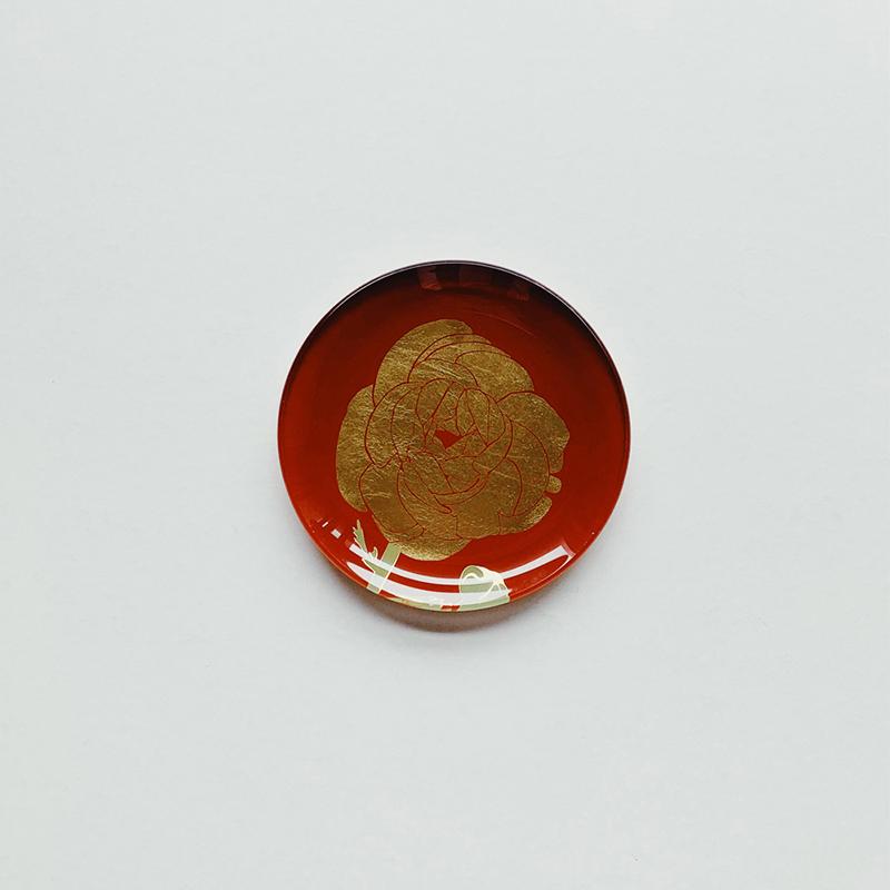 最初＿ 雙圓（中＋小）器皿 x First_ Gold Foil Round Glass Plate