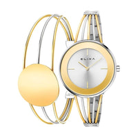 Finesse精巧時間雙色系列手錶手環組合 金x銀36mm E126-L521-K1