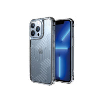 LINKASEAIR iPhone 13 Pro / 13 Pro Max 浮雕蝕刻技術防摔抗變色抗菌大猩猩玻璃保護殼-幾何線條