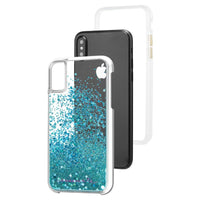 Waterfall 系列 iPhone X (5.8") 亮粉瀑布防摔手機保護殼 - 藍綠