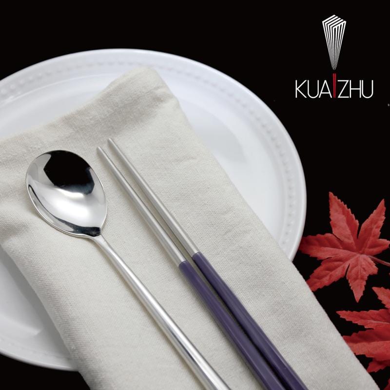 台箸【KUAI ZHU】四角嵌合不鏽鋼餐具組
