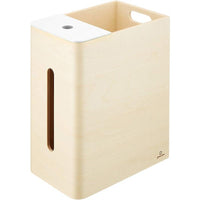 DOUBLE D 日本純手工木製多功能面紙盒式小型垃圾桶(高)