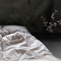 標準_冬日微光100%有機棉雙人標準床包枕套組_奶油棕