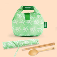 Pockeat環保食物袋（小）2L ＋餐具套（贈：原木餐具組）-8色