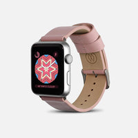 經典款 Apple Watch 皮革錶帶 - 粉