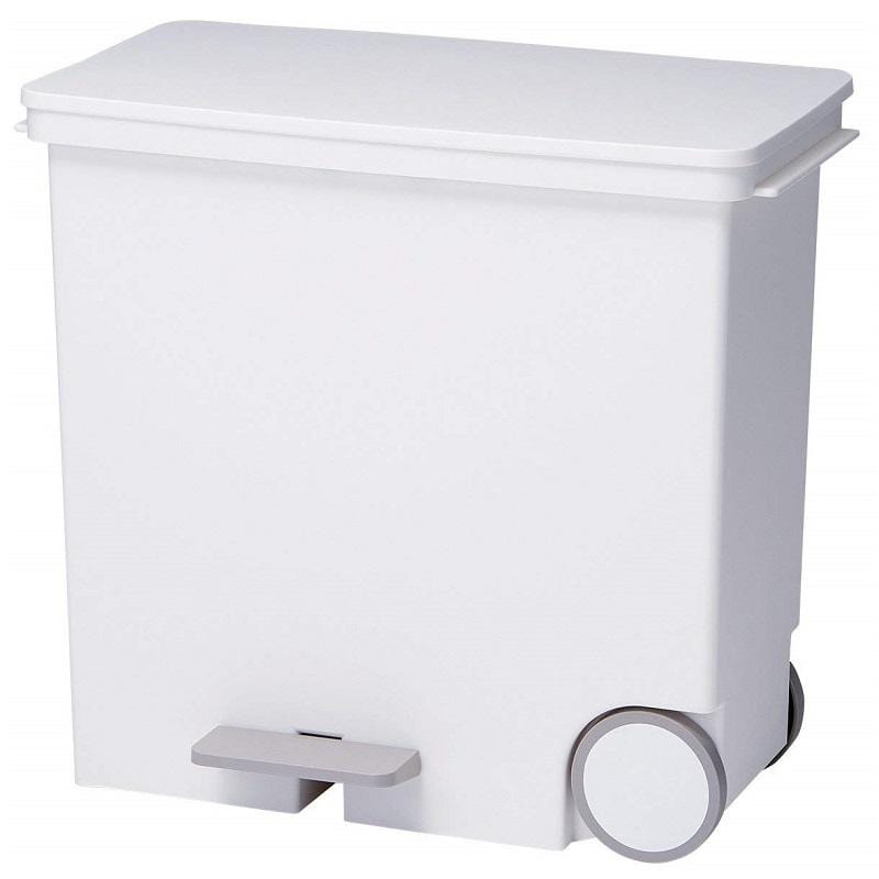 橫向式分類垃圾桶25L - 純白色