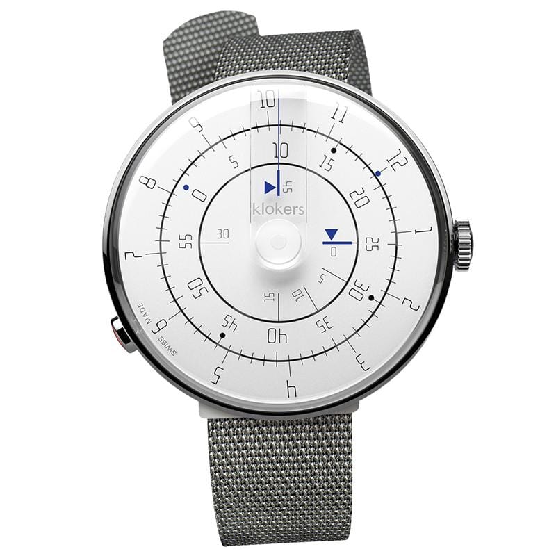 【買錶送原廠手環，款式隨機，送完為止!】KLOK-01- M1 極簡白色錶頭 + 米蘭錶帶