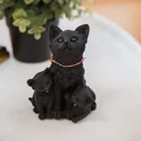 土山炭製作所 備長炭寵物裝飾 親子貓13cm (28G)