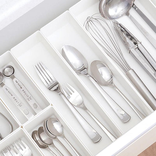 抽屜分隔/鏡櫃用ABS化妝品餐具收納籃-M-3入