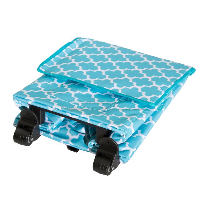 Smart Cart 輕巧折疊拉桿箱 - 格紋藍
