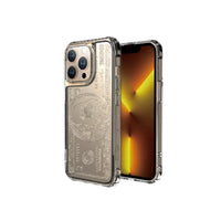 LINKASEAIR iPhone 13 Pro / 13 Pro Max 浮雕蝕刻技術防摔抗變色抗菌大猩猩玻璃保護殼-美金
