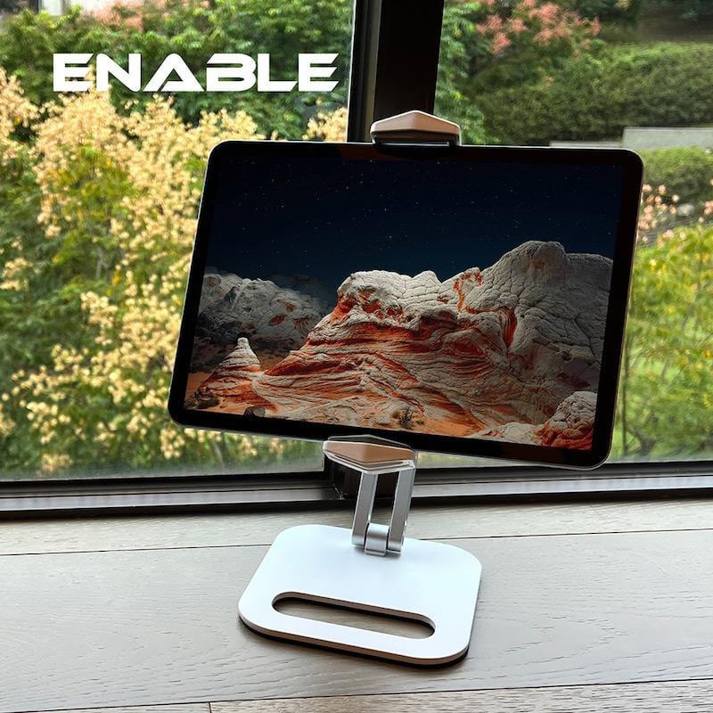 【ENABLE】雙折式 鋁合金手機&平板桌面支架